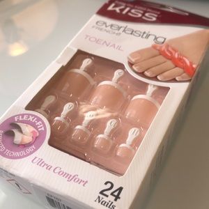 Everlasting French toenail press ons -NEW!